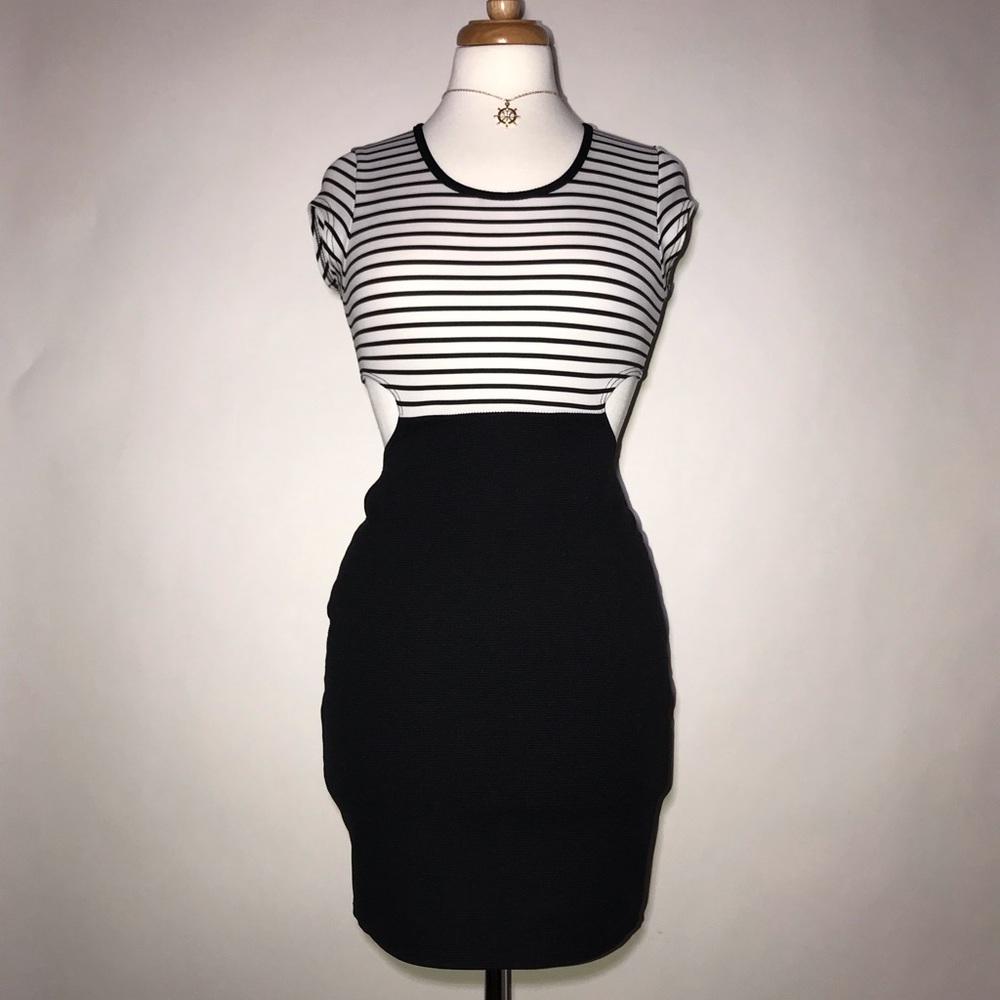 French Atmosphere Bodycon Mini with Cutouts